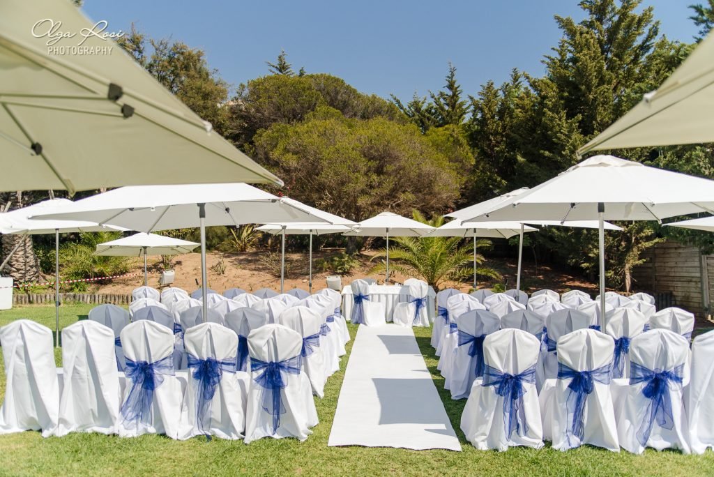 Wedding ceremony at Tivoli Vilamoura, Algarve, Portugal. By Olga Rosi Photography