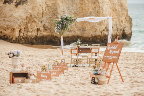 Algarve beach wedding decor, elopement Portugal in 2020