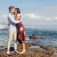 Algarve beach engagement photoshoot on Praia do Camilo Algarve beach engagement photography