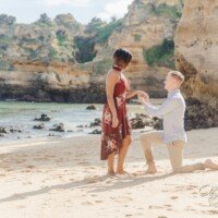 couple beach photoshoot Algarve